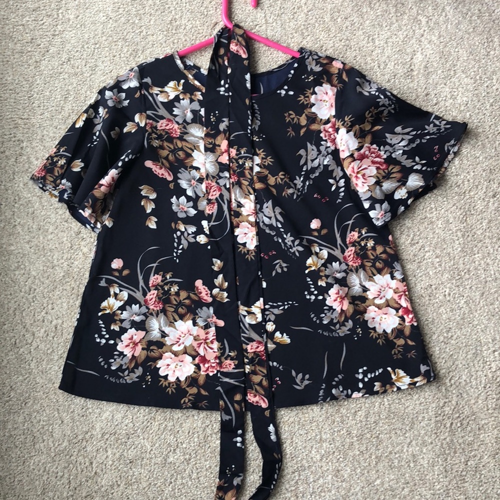 Shein brand floral blouse